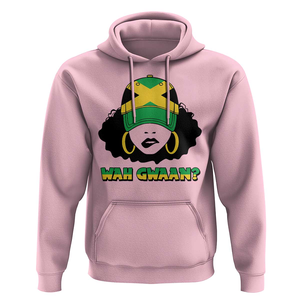 Jamaican Girl Hoodie Wah Gwaan Jamaica Flag - Wonder Print Shop