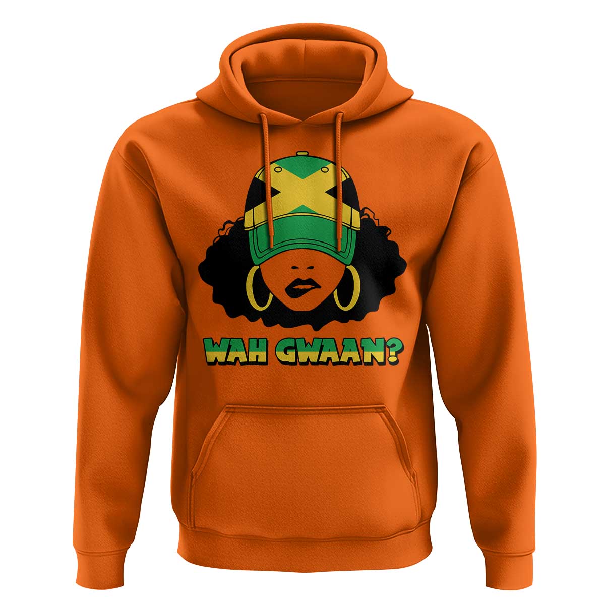 Jamaican Girl Hoodie Wah Gwaan Jamaica Flag - Wonder Print Shop