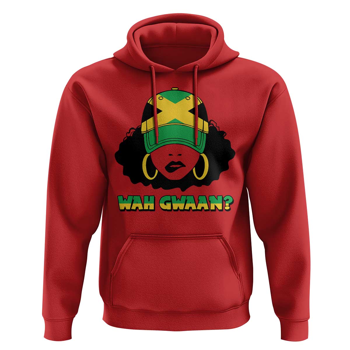 Jamaican Girl Hoodie Wah Gwaan Jamaica Flag - Wonder Print Shop