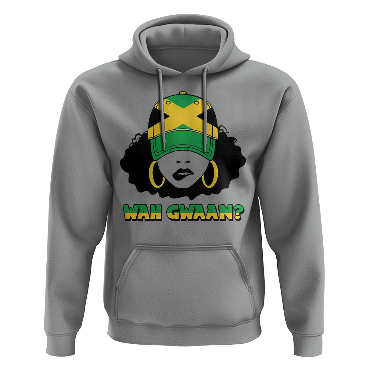 Jamaican Girl Hoodie Wah Gwaan Jamaica Flag - Wonder Print Shop