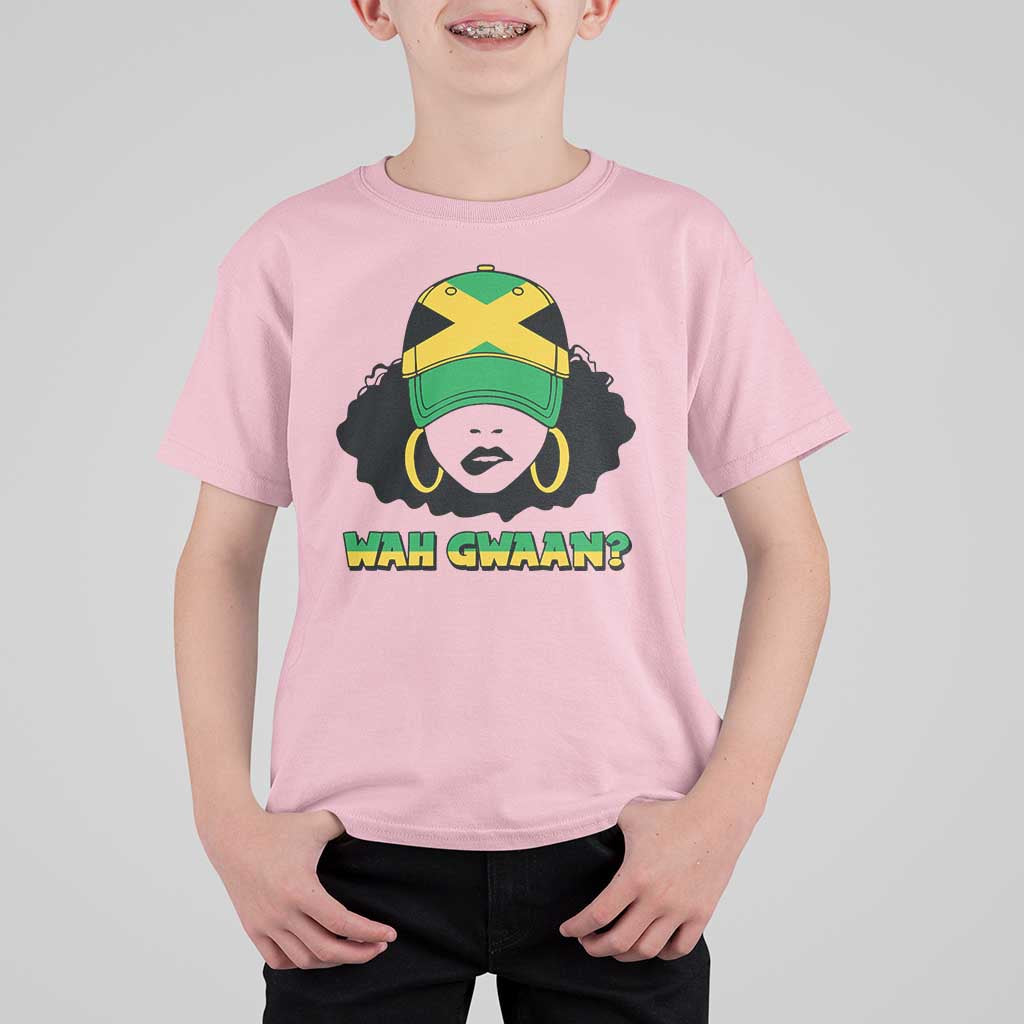 Jamaican Girl T Shirt For Kid Wah Gwaan Jamaica Flag - Wonder Print Shop
