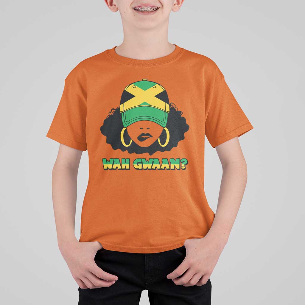 Jamaican Girl T Shirt For Kid Wah Gwaan Jamaica Flag - Wonder Print Shop