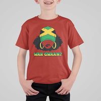 Jamaican Girl T Shirt For Kid Wah Gwaan Jamaica Flag - Wonder Print Shop