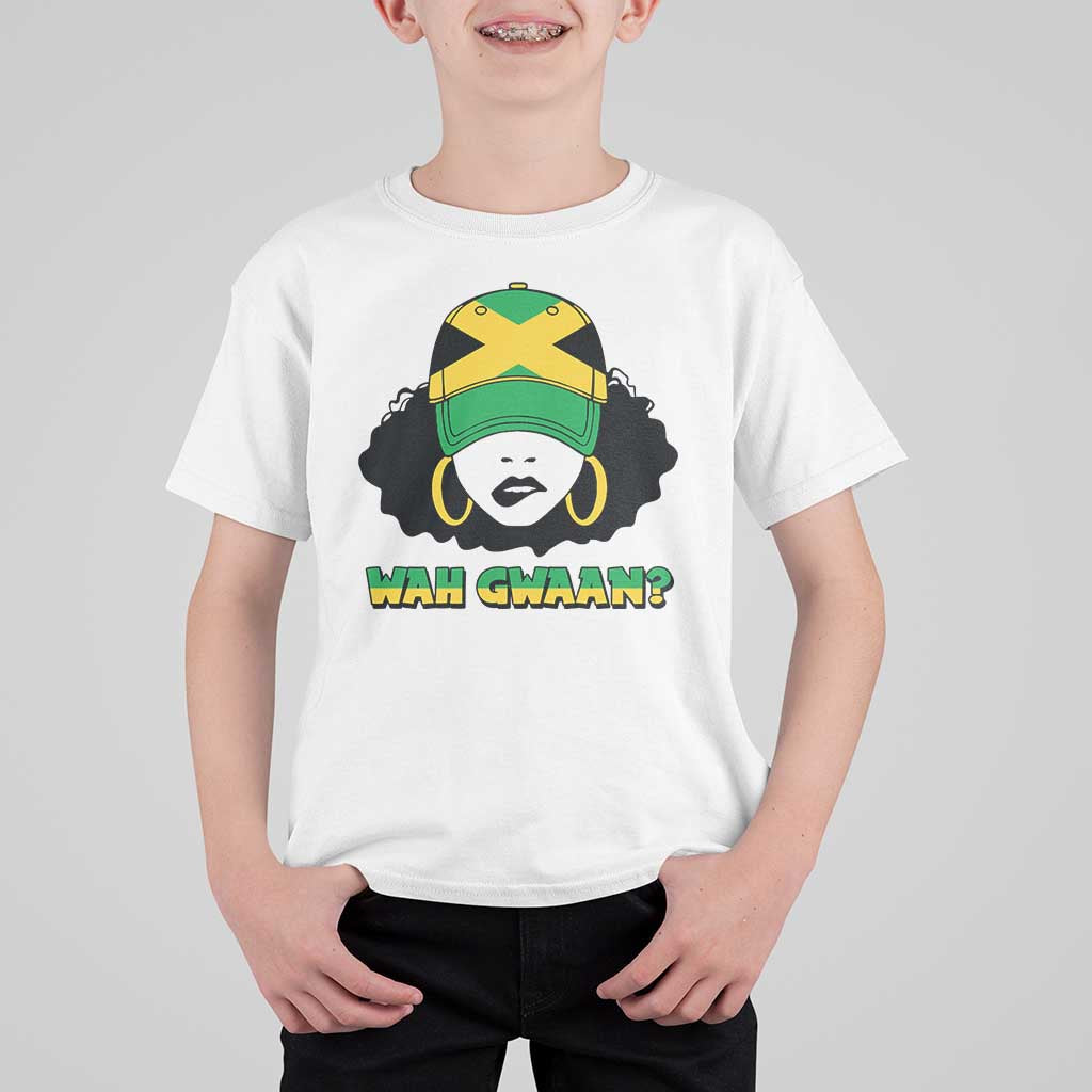 Jamaican Girl T Shirt For Kid Wah Gwaan Jamaica Flag - Wonder Print Shop