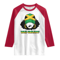 Jamaican Girl Raglan Shirt Wah Gwaan Jamaica Flag - Wonder Print Shop
