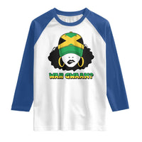 Jamaican Girl Raglan Shirt Wah Gwaan Jamaica Flag - Wonder Print Shop
