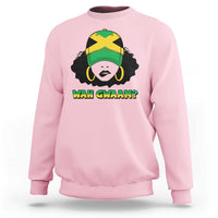 Jamaican Girl Sweatshirt Wah Gwaan Jamaica Flag - Wonder Print Shop