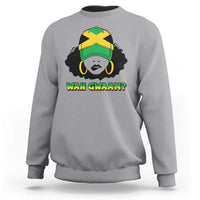 Jamaican Girl Sweatshirt Wah Gwaan Jamaica Flag - Wonder Print Shop
