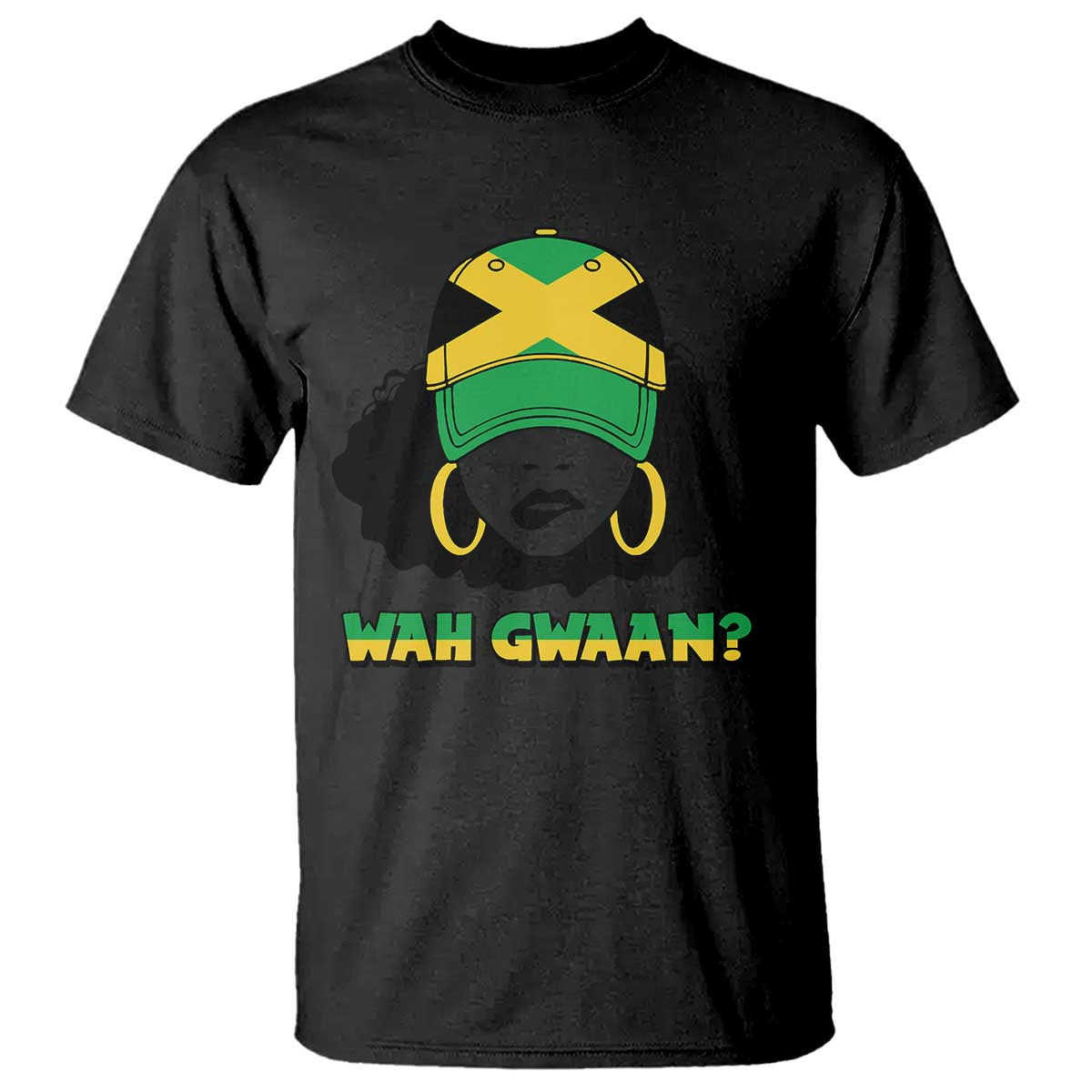 Jamaican Girl T Shirt Wah Gwaan Jamaica Flag - Wonder Print Shop