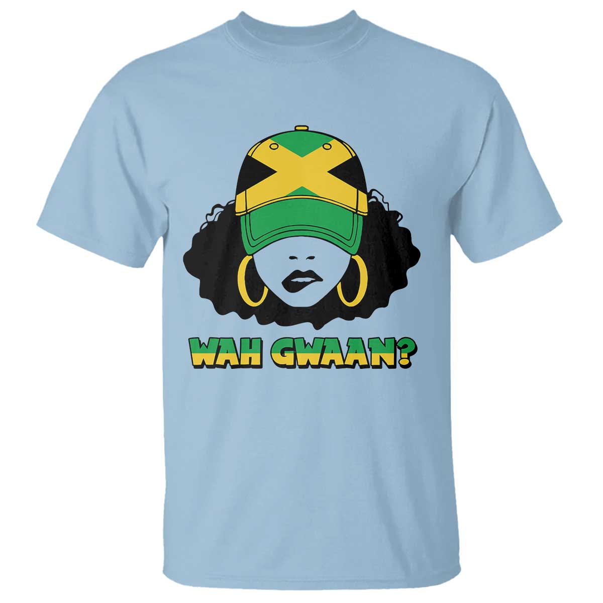 Jamaican Girl T Shirt Wah Gwaan Jamaica Flag - Wonder Print Shop