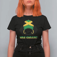Jamaican Girl T Shirt For Women Wah Gwaan Jamaica Flag - Wonder Print Shop