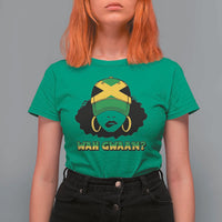 Jamaican Girl T Shirt For Women Wah Gwaan Jamaica Flag - Wonder Print Shop