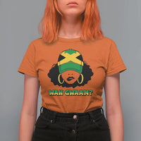 Jamaican Girl T Shirt For Women Wah Gwaan Jamaica Flag - Wonder Print Shop