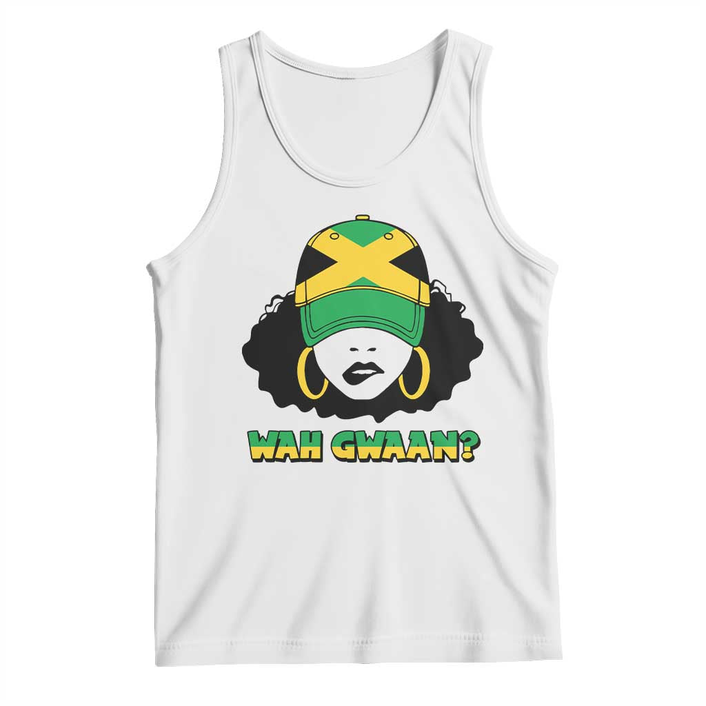Jamaican Girl Tank Top Wah Gwaan Jamaica Flag - Wonder Print Shop