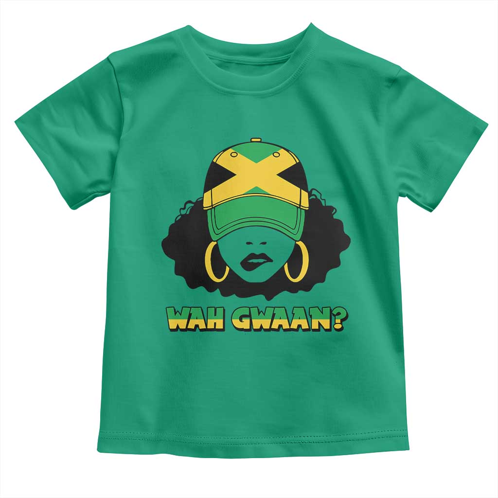Jamaican Girl Toddler T Shirt Wah Gwaan Jamaica Flag - Wonder Print Shop