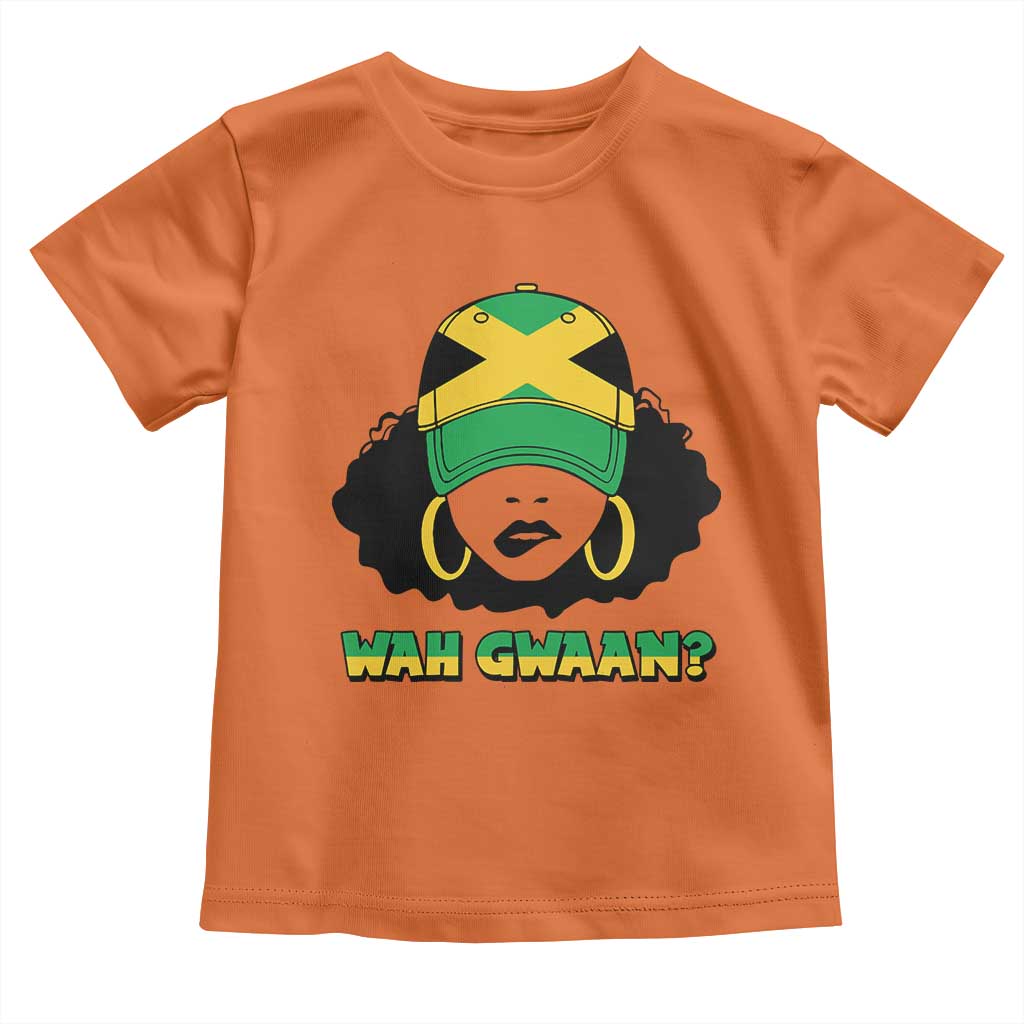 Jamaican Girl Toddler T Shirt Wah Gwaan Jamaica Flag - Wonder Print Shop
