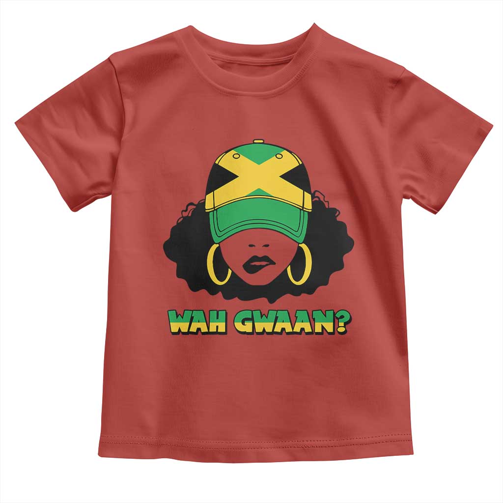 Jamaican Girl Toddler T Shirt Wah Gwaan Jamaica Flag - Wonder Print Shop