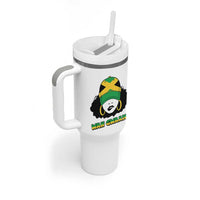 Jamaican Girl Tumbler With Handle Wah Gwaan Jamaica Flag - Wonder Print Shop