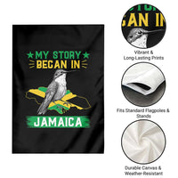 My Story Began In Jamaica Garden Flag Hummingbird Jamaican Flag - Wonder Print Shop
