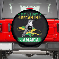 My Story Began In Jamaica Spare Tire Cover Hummingbird Jamaican Flag - Wonder Print Shop
