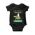 My Story Began In Jamaica Baby Onesie Hummingbird Jamaican Flag - Wonder Print Shop