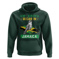 My Story Began In Jamaica Hoodie Hummingbird Jamaican Flag - Wonder Print Shop