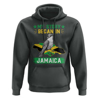 My Story Began In Jamaica Hoodie Hummingbird Jamaican Flag - Wonder Print Shop