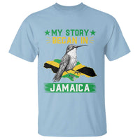 My Story Began In Jamaica T Shirt Hummingbird Jamaican Flag - Wonder Print Shop
