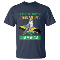 My Story Began In Jamaica T Shirt Hummingbird Jamaican Flag - Wonder Print Shop