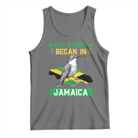 My Story Began In Jamaica Tank Top Hummingbird Jamaican Flag - Wonder Print Shop