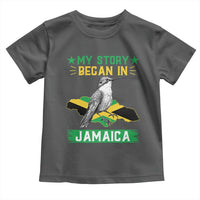 My Story Began In Jamaica Toddler T Shirt Hummingbird Jamaican Flag - Wonder Print Shop