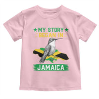 My Story Began In Jamaica Toddler T Shirt Hummingbird Jamaican Flag - Wonder Print Shop