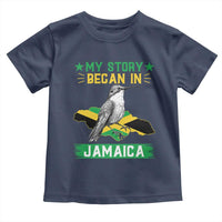 My Story Began In Jamaica Toddler T Shirt Hummingbird Jamaican Flag - Wonder Print Shop