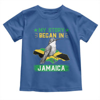 My Story Began In Jamaica Toddler T Shirt Hummingbird Jamaican Flag - Wonder Print Shop