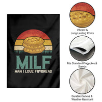 Funny MILF Man I Love Frybread Garden Flag Vintage Retro Sunset Native American Food - Wonder Print Shop