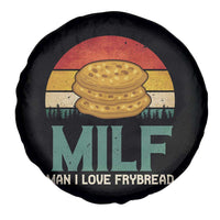 Funny MILF Man I Love Frybread Spare Tire Cover Vintage Retro Sunset Native American Food - Wonder Print Shop
