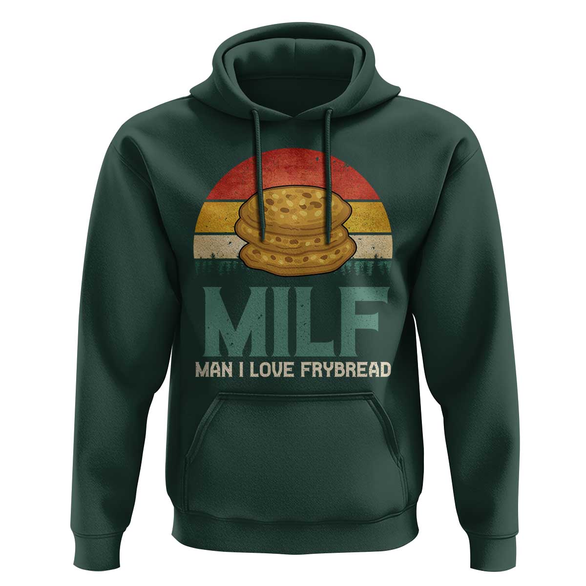 Funny MILF Man I Love Frybread Hoodie Vintage Retro Sunset Native American Food - Wonder Print Shop
