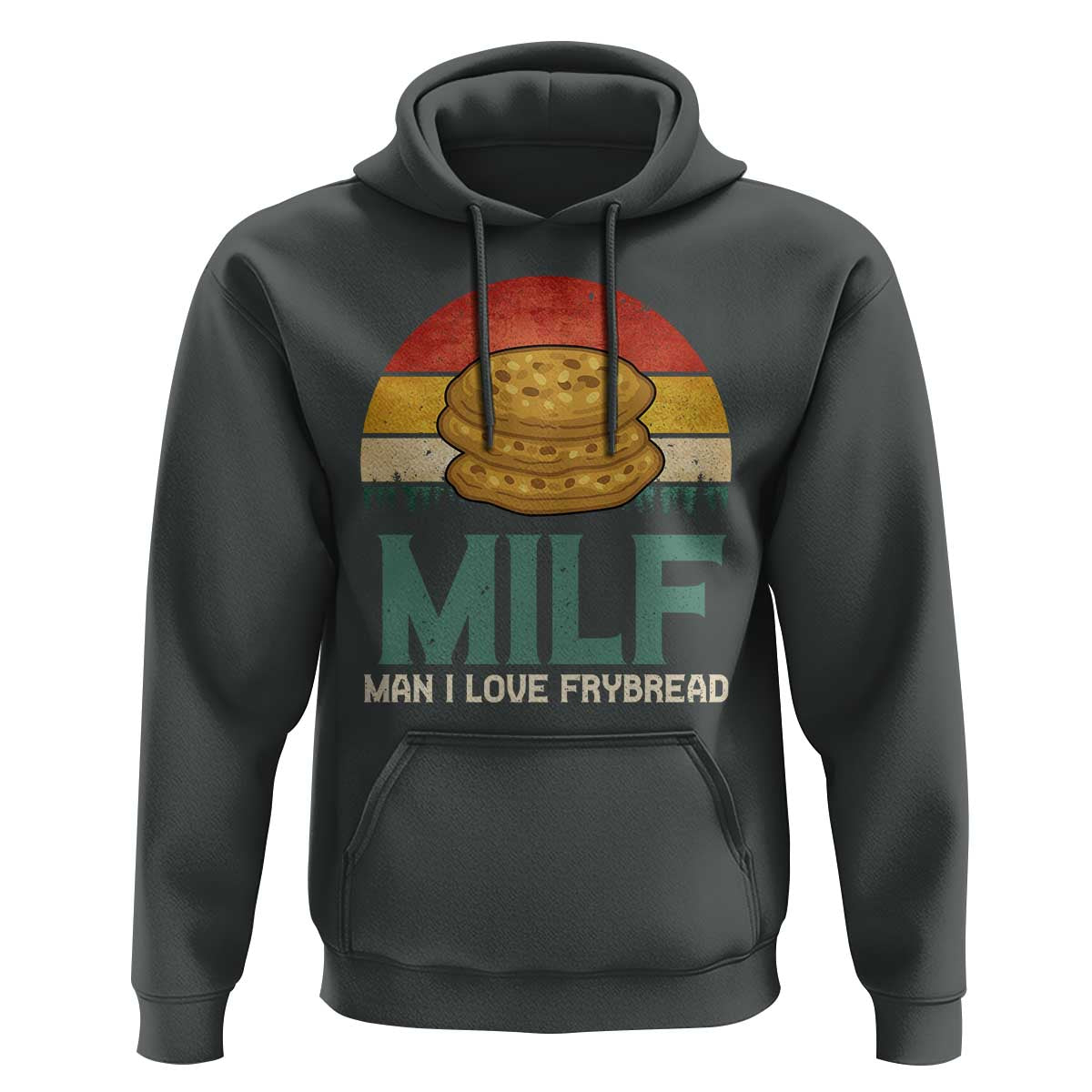 Funny MILF Man I Love Frybread Hoodie Vintage Retro Sunset Native American Food - Wonder Print Shop