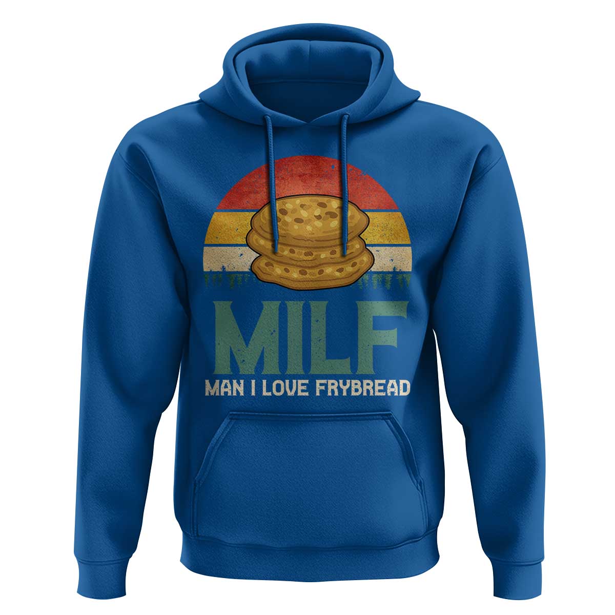 Funny MILF Man I Love Frybread Hoodie Vintage Retro Sunset Native American Food - Wonder Print Shop