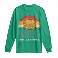 Funny MILF Man I Love Frybread Long Sleeve Shirt Vintage Retro Sunset Native American Food - Wonder Print Shop