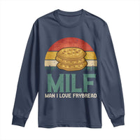 Funny MILF Man I Love Frybread Long Sleeve Shirt Vintage Retro Sunset Native American Food - Wonder Print Shop