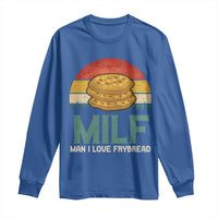 Funny MILF Man I Love Frybread Long Sleeve Shirt Vintage Retro Sunset Native American Food - Wonder Print Shop