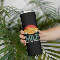 Funny MILF Man I Love Frybread Skinny Tumbler Vintage Retro Sunset Native American Food - Wonder Print Shop