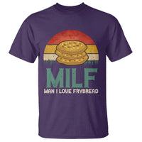 Funny MILF Man I Love Frybread T Shirt Vintage Retro Sunset Native American Food - Wonder Print Shop