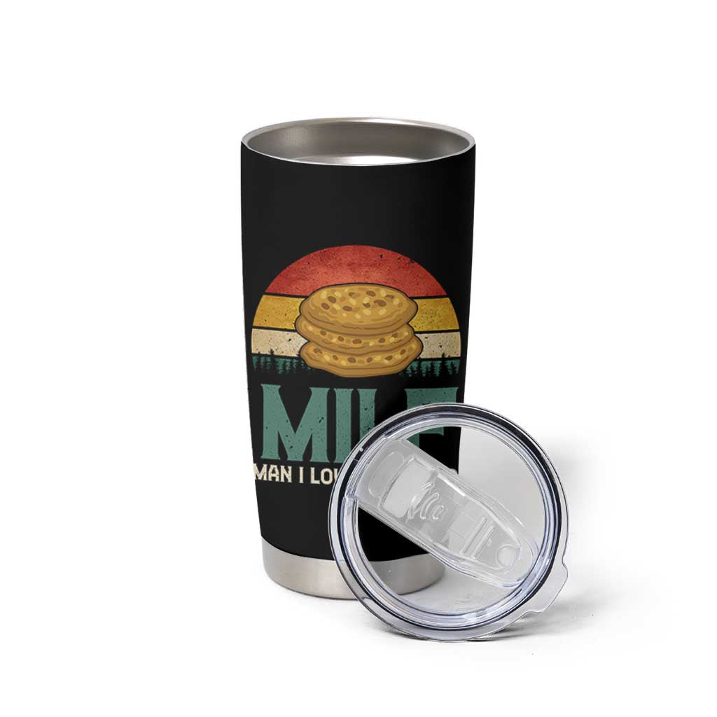 Funny MILF Man I Love Frybread Tumbler Cup Vintage Retro Sunset Native American Food - Wonder Print Shop