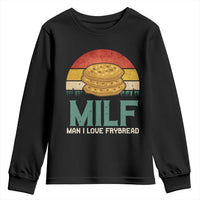 Funny MILF Man I Love Frybread Youth Sweatshirt Vintage Retro Sunset Native American Food - Wonder Print Shop