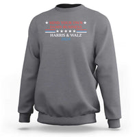 Funny Harris Walz 2024 Sweatshirt Mind Your Own Damn Business American Flag - Wonder Print Shop