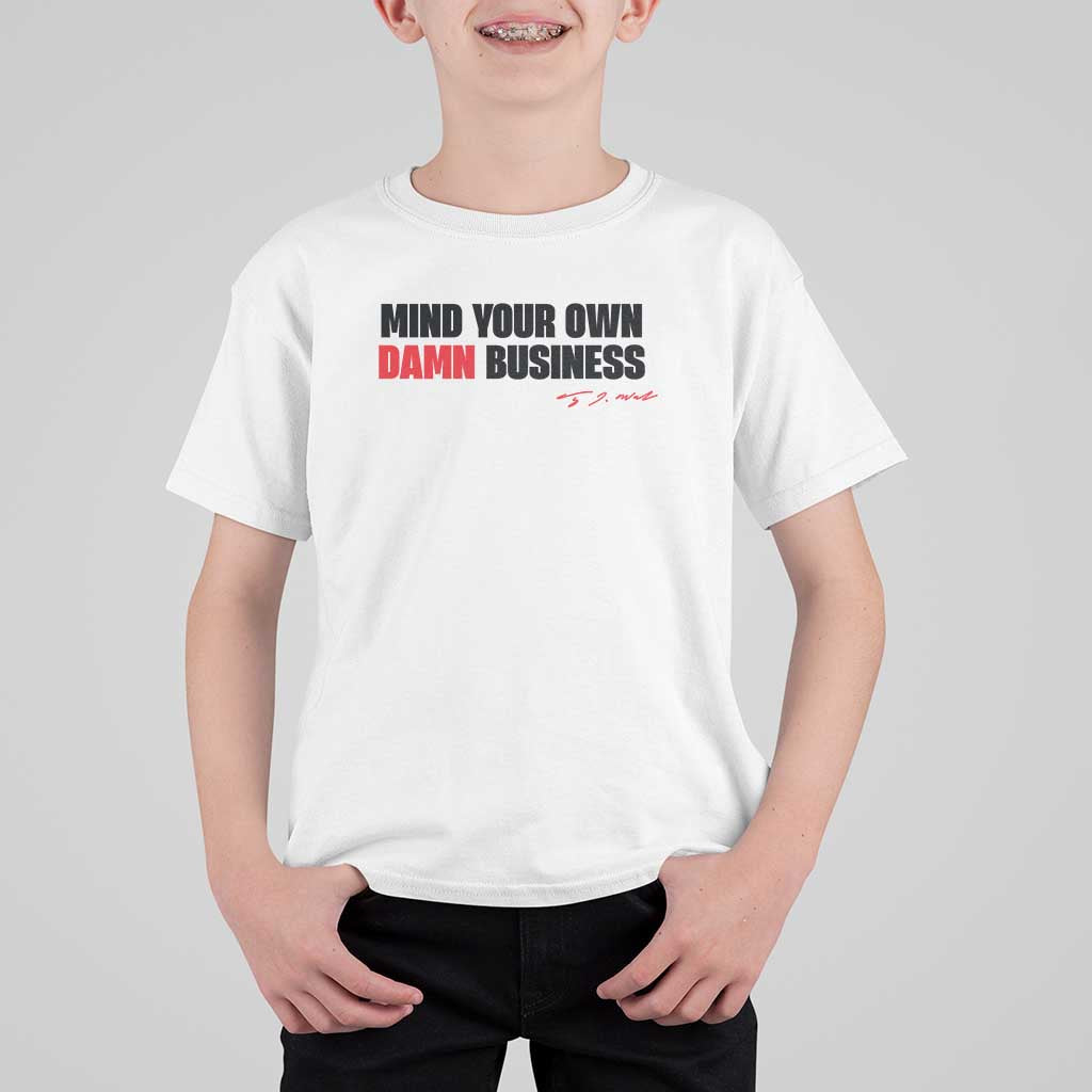 Funny Walz T Shirt For Kid Mind Your Own Damn Business - Wonder Print Shop