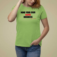 Funny Walz T Shirt For Women Mind Your Own Damn Business Signature - Wonder Print Shop