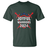 Harris Walz 2024 T Shirt Joyful Warriors Vintage Sword Shield - Wonder Print Shop